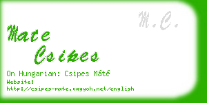 mate csipes business card
