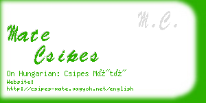 mate csipes business card